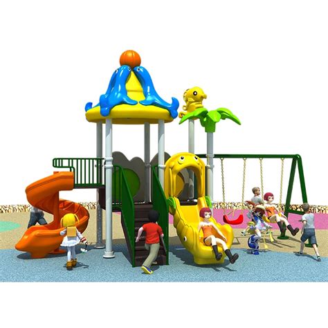 Fun Children Amusement Park Outdoor Playground Equipment With Swing For