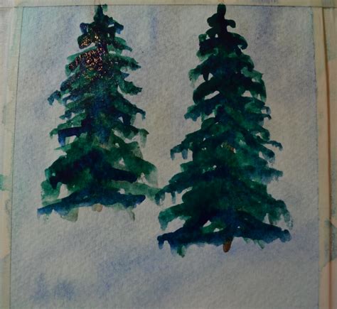 Kellie Chasse Fine Art Steps For Painting A Winter Pine