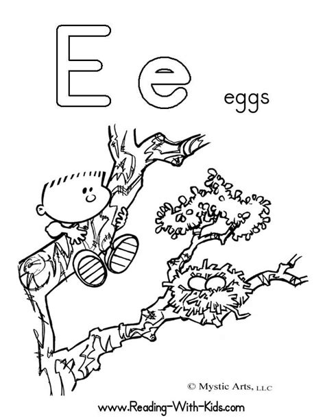 Lowercase E Coloring Pages Download And Print For Free