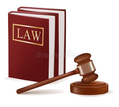 Judge Gavel And Law Books Stock Vector Illustration Of