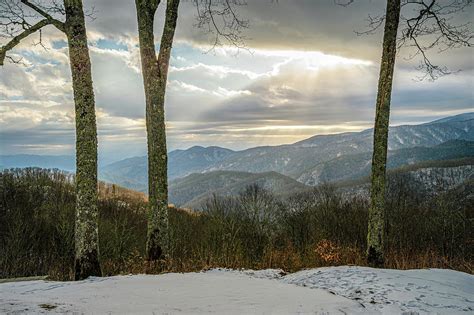 Great Smoky Mountains North Carolina Winters Light Photograph By