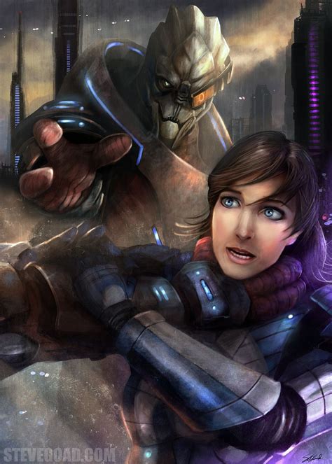 Garrus And Female Shepard Fanart Mass Effect Art Mass Effect Mass