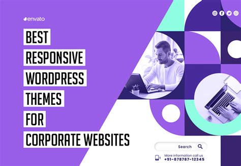 15 Best Responsive Wordpress Themes For Corporate Websites Graphic