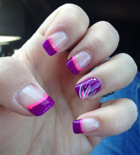 Spring Nails Purple Nail Designs Spring Nails French Tip Nail Designs