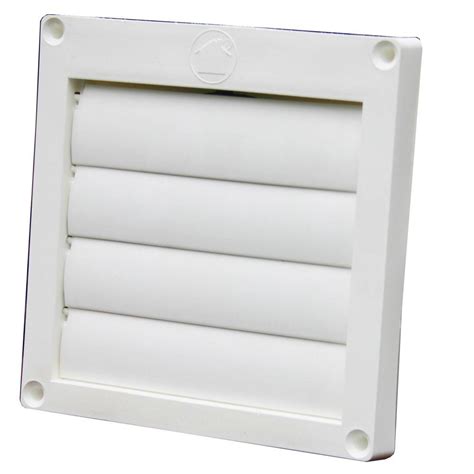 Speedi Products 4 In Louvered Plastic Exhaust Hood With Snap Ring Ex
