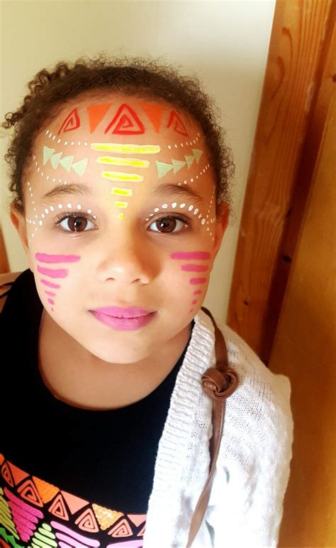 Aztec Face Painting Tribal Face Painting Can Be Used For Adults Or
