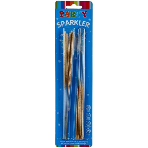 Party Sparklers 12 Pack Gold Big W