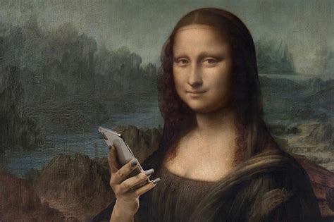 Download Premium Image Of Mona Lisa Using Phone Mixed Media Da Vincis