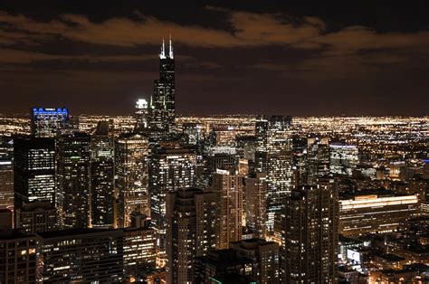Architecture Bridges Chicago Cities City Francisco Night Skyline Usa