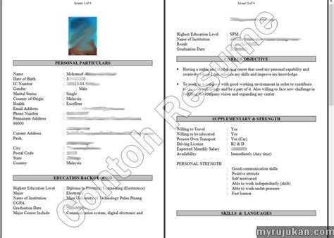 Getting the basic resume format right is essential to ensure that a potential employer can easily pick you out from the crowd. Format Resume Di Malaysia - Resume Sample Its As Simple As ...