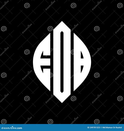 Edb Circle Letter Logo Design With Circle And Ellipse Shape Edb