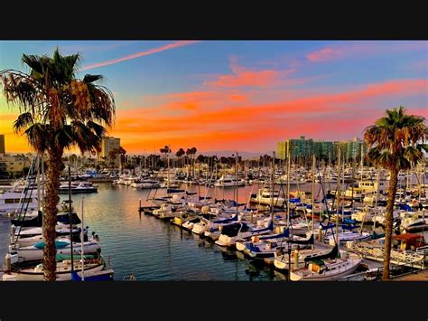 Orange Sunset Sky Lights Up Marina Del Rey: Photo Of The Day | Marina ...