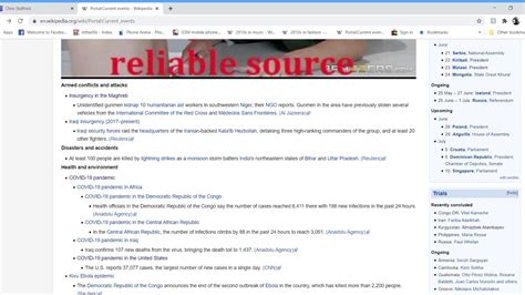 Vandalism Someone Did To The Current Events Page On Wikipedia Youtube