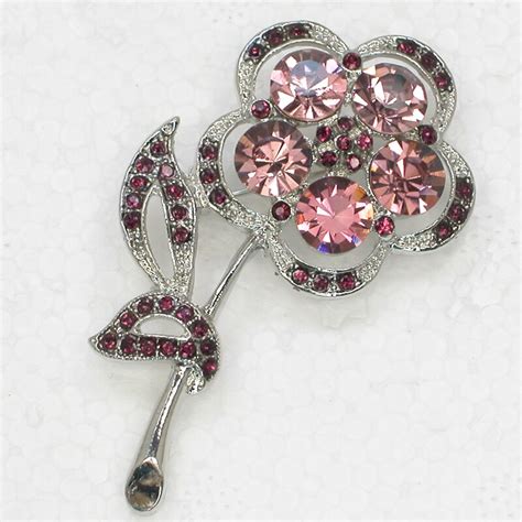 Rhinestone Flower Pin Brooches C114 D In Brooches From Jewelry