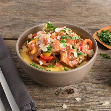 Bring home the famous taste of rao's homestyle® italian sausage & mushroom sauce. Sausage, Peppers and Onions with Creamy Rosa Polenta ...
