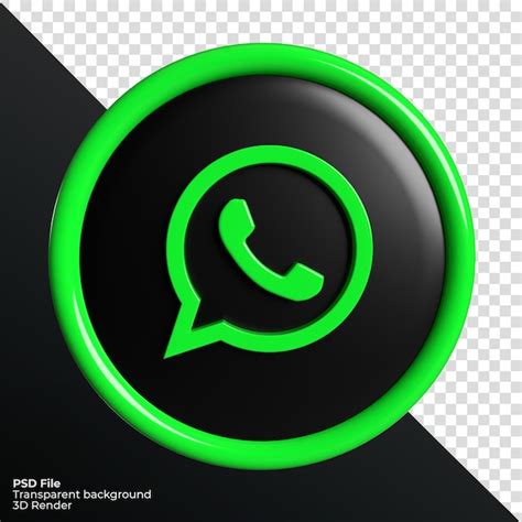 Premium Psd Whatsapp Social Media Logo Icon 3d Render Transparent