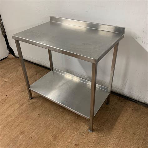 Used Stainless Steel Table 95cmw X 60cmd X 88cmh H2 Catering Equipment