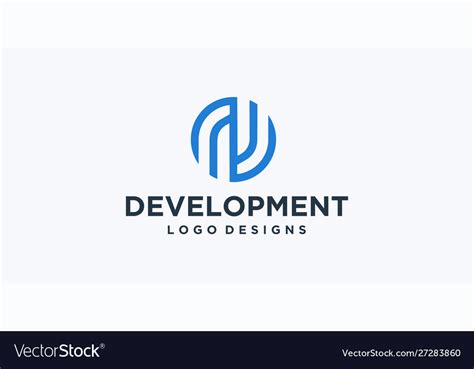 Circle Development Logo Design Inspiration Vector Image