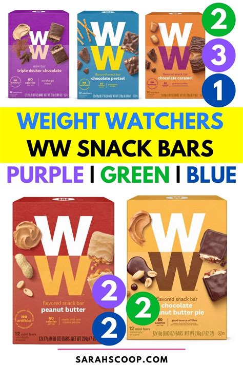 Weight Watchers Snack Bars Points For Blue Green And Purple Plan Sarah Scoop