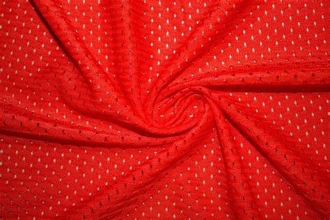 Orange Athletic Sports Mesh Knit 100 Polyester Apparel Fabric