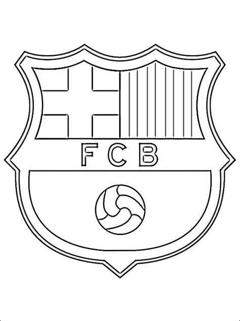 Logo Of Fc Barcelona Coloring Pages