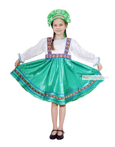 russian sarafan dress for girl dunyasha