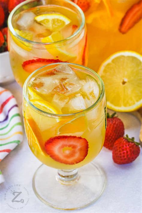 White Wine Sangria Crisp And Refreshing Our Zesty Life