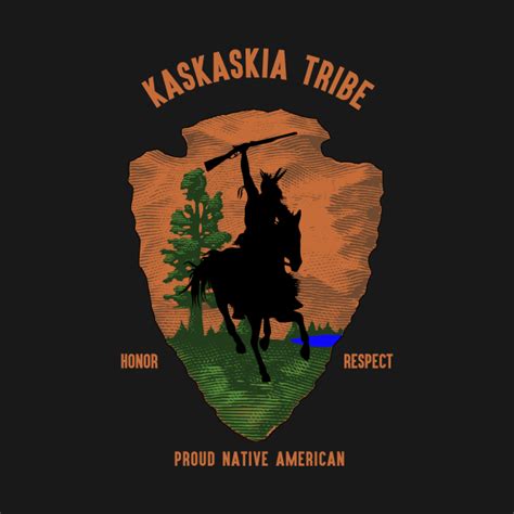 Kaskaskia Tribe Native American Indian Pride Respect Retro Kaskaskia