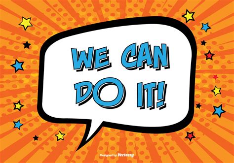 Comic Style We Can Do It Illustration Download Free