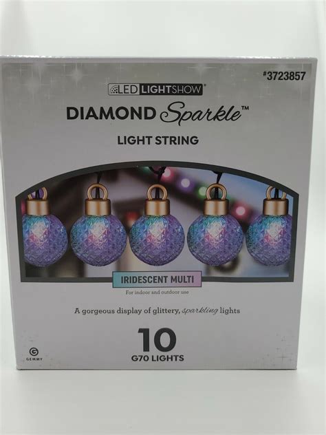 Gemmy Lightshow Diamond Sparkle 10 Ct Led Sparkling Multicolor