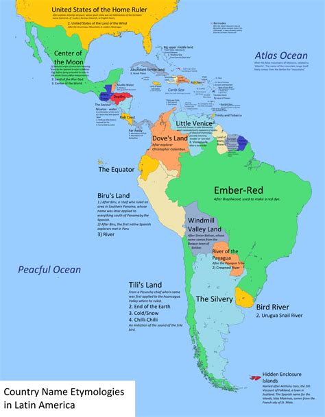 Etymologies Of Latin American And Caribbean Maps On The Web