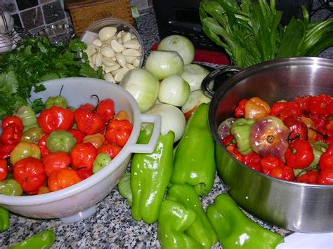 All The Ingredients To Make Mothers Sofrito Recipe Ajies Dulce Fresh