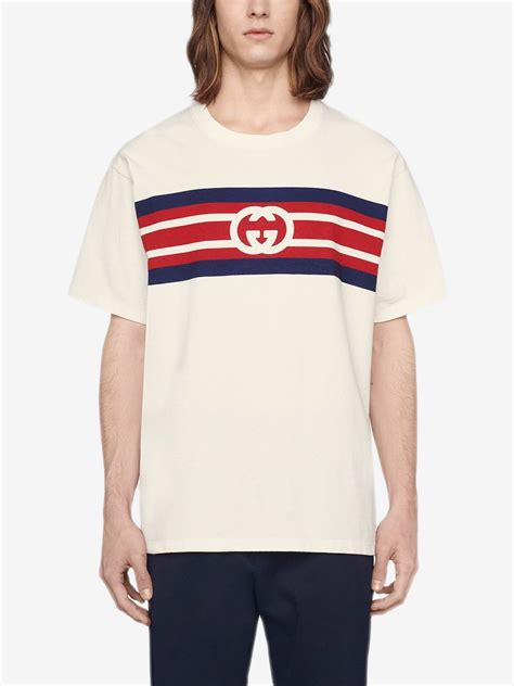 Gucci Interlocking G Striped T Shirt Farfetch