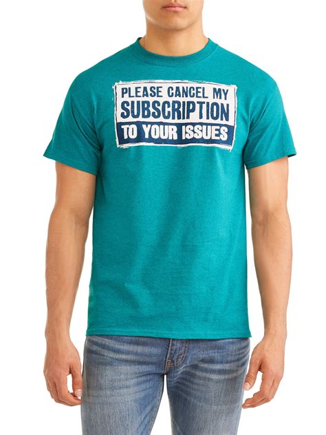 Mens Cancel Issues Humor Short Sleeve Graphic T Shirt Up To Size 2xl