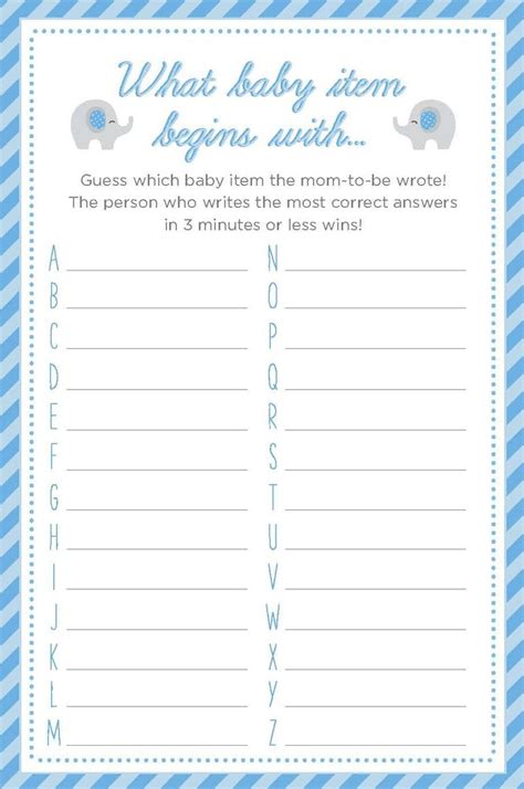 3 Baby Shower Games We Love Printables In 2020 Boy Baby Shower