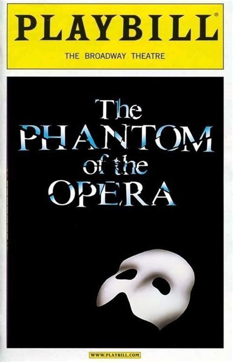 The Phantom Of The Opera Playbill Broadway Theater 25 X 35 Fridge