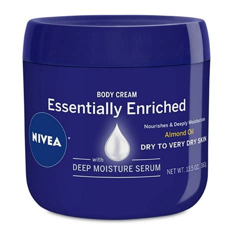 Nivea Essentially Enriched Body Cream For Dry Skin And Very Dry Skin 13 5 Oz Jar