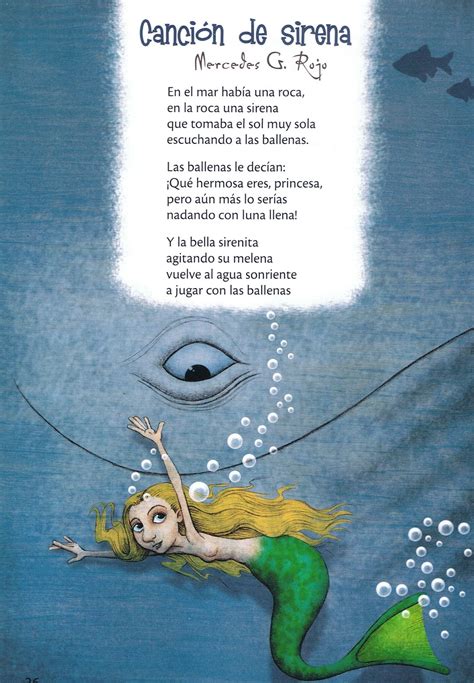 Poesia Infantil I Juvenil Canción De Sirena Poema De Carmen G Rojo