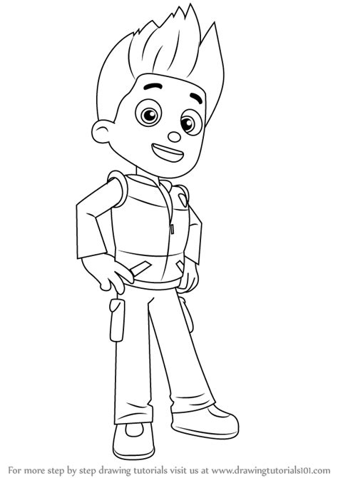 How To Draw Ryder From Paw Patrol Patrulla