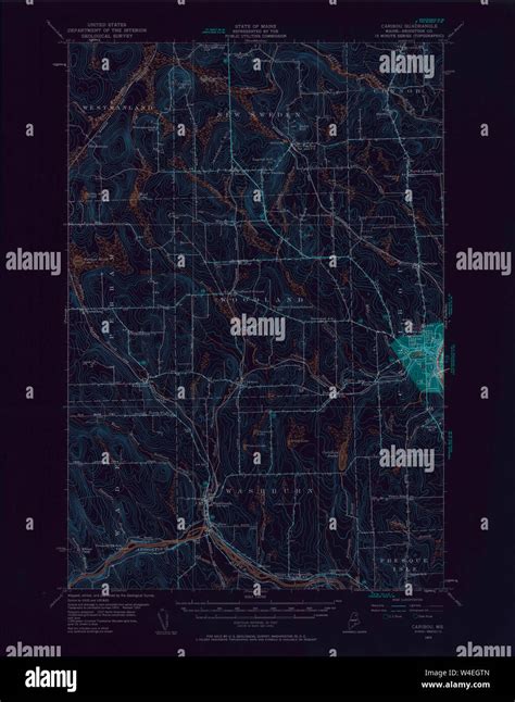 Maine Usgs Historical Map Caribou 306509 1953 62500 Inversion