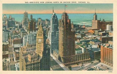 Chuckmans Collection Chicago Postcards Volume 05 Postcard Chicago Skyline From Wacker