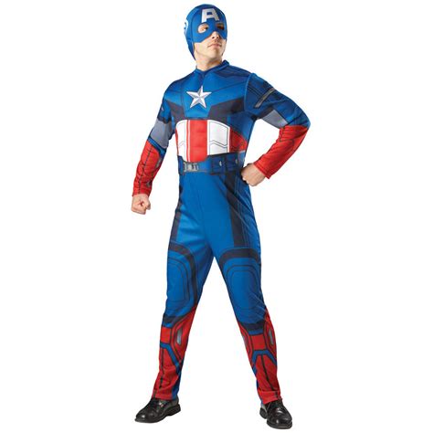 Adults Avengers Assemble Film Captain America Fancy Dress Halloween Costume