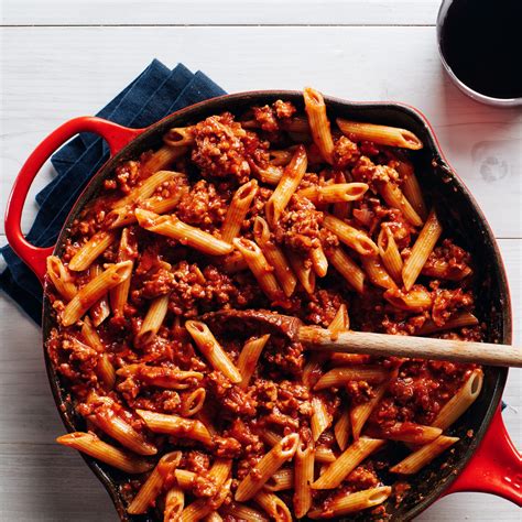 Pasta With Minute Meat Sauce Recipe Epicurious