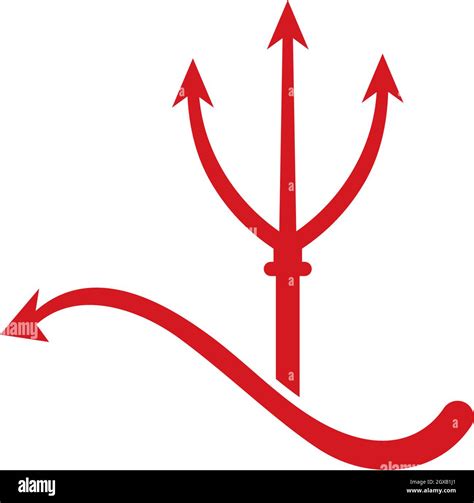Plantilla Vectorial Del Logotipo De Trident Devil Imagen Vector De