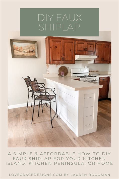 Easy Diy Shiplap For Your Kitchen Island Or Kitchen Peninsula