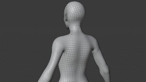 3d Female Base Mesh Full Rig Woman Girl Character Low Poly Model