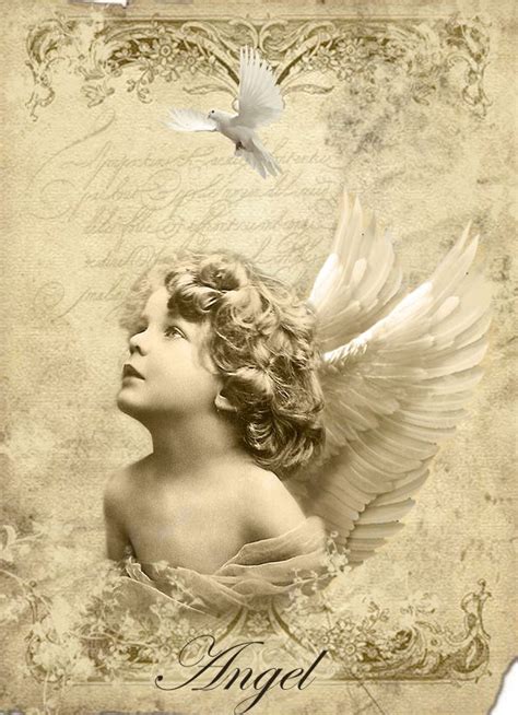 Vintage Angel Digital Collage P1022 Free For Personal Use