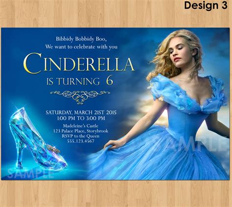 Cinderella Invitation Cinderella Movie Invitation Printable