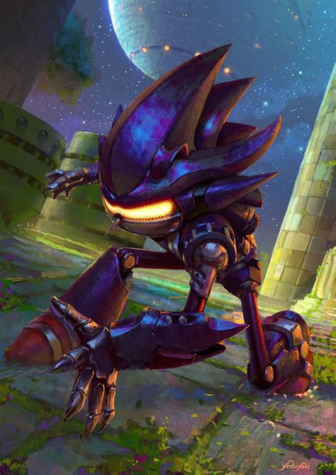 Mecha Sonic By Yoshiyaki Mecha Sonic Hd Phone Wallpaper Peakpx