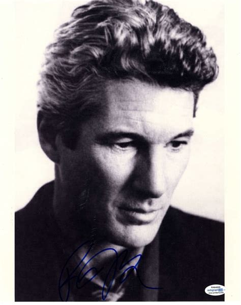 Richard Gere Autographed Signed 11x14 Photo Vintage Bandw Portrait Acoa